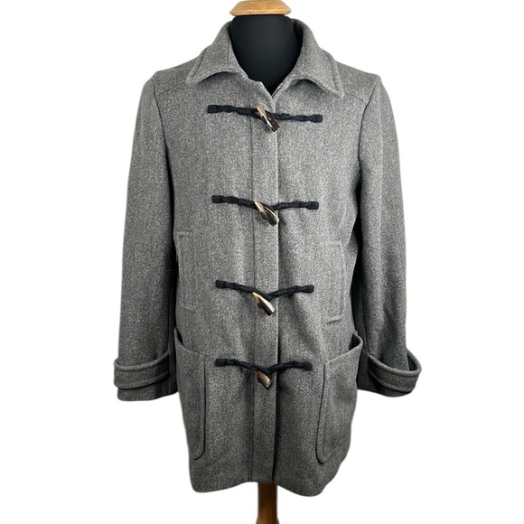 Banana Republic Men's Gray Wool Blend Toggle Buttons Winter Classic Coat Size XL - Picture 1 of 8